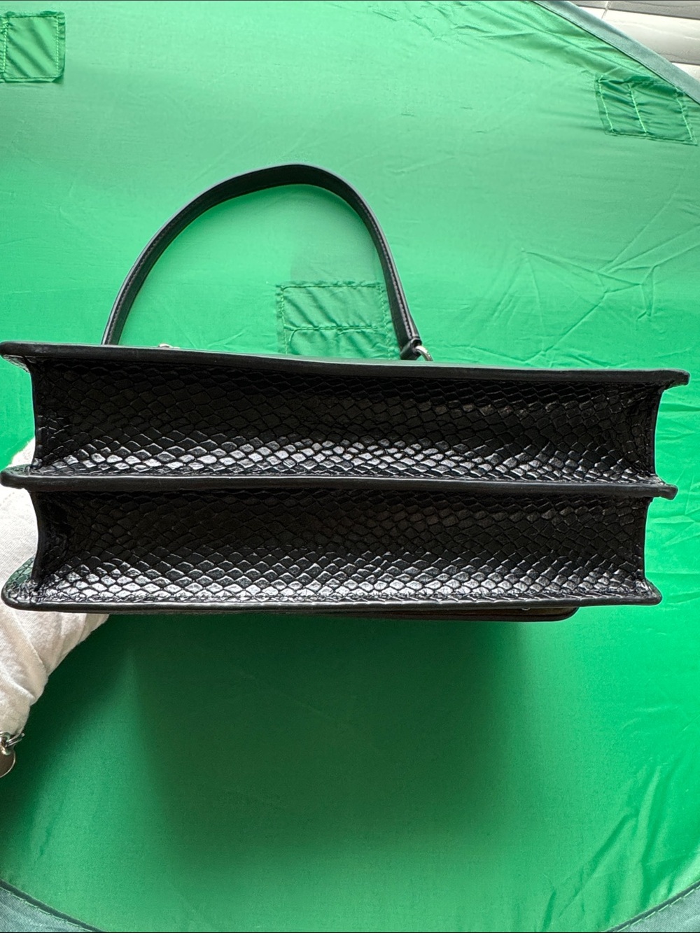 🖤Coach Black Leather 🖤& Signature Canvas Crossbody with Silver Studs - Picture 7 of 17